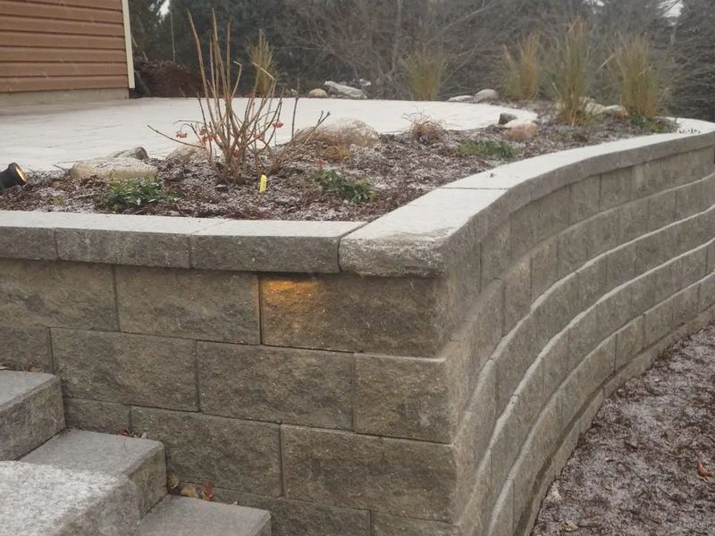 Retaining walls job near Caledonia, MN